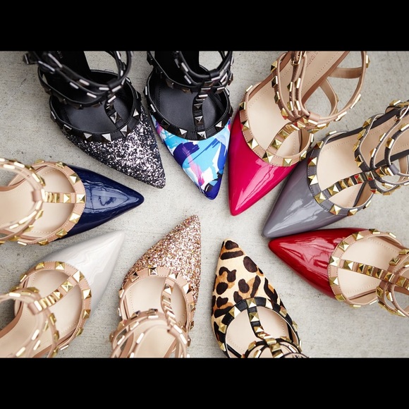 BCBGeneration Studded Patent Leather Pump in Gray - Picture 8 of 8